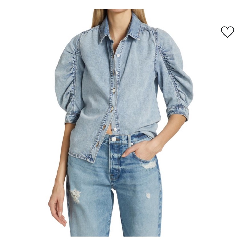 Frame Denim Light Blue Button Down Shirt